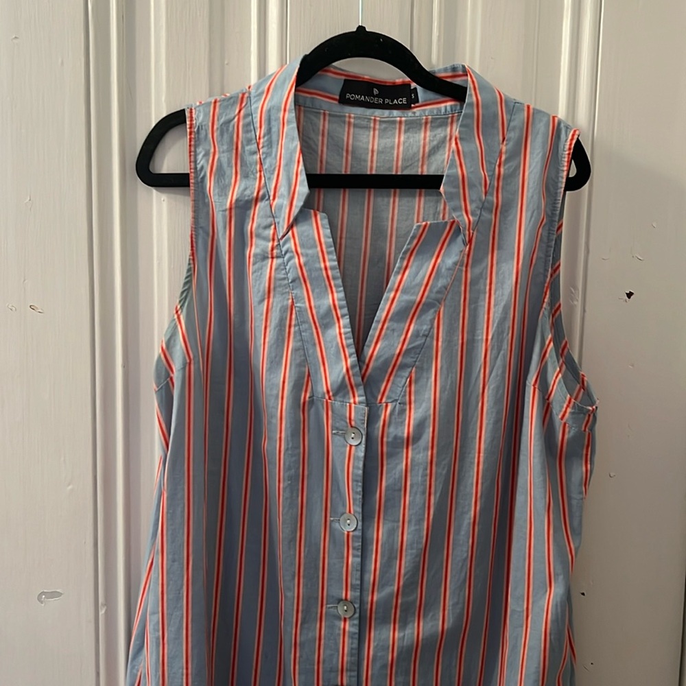 Striped Pomander Place maxi dress